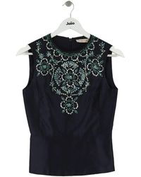 Tory Burch - Blouses Top Sans Manche En Soie - Lyst