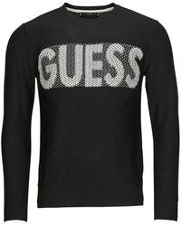 Guess - Trui Amyas Ls Cn Slogan Sweater - Lyst