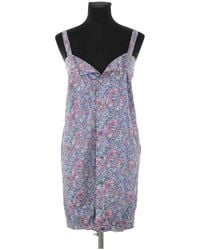 A.P.C. - Robe courte Robe en coton multicolore - Lyst