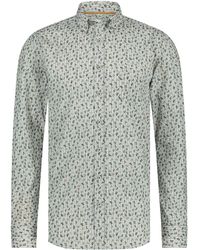 State Of Art - Overhemd Lange Mouw Overhemd Poplin Print Lichtblauw - Lyst