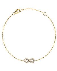 Cleor - Bijoux Bracelet en Plaqué or et zircon - Lyst