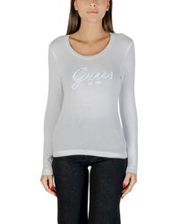 Guess - T-Shirt Lange Mouw Cn Ls Embro Script Logo Tee W5Yi26 J1314 - Lyst