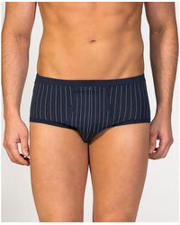 Zd - Zero Defects - Zero Defects Caleçons Slip Ouvert Homme Coton Égyptien Rayure Diplomate - Lyst