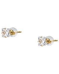 Cleor - Bijoux Boucles d'oreilles en or 375/1000 et zircon - Lyst