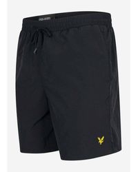 Lyle & Scott - Maillots de bain Short de bain uni - noir de jais - Lyst