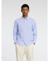 SELECTED - Chemise 16078867 SLIM LINEN-CASHEMERE BLUE - Lyst