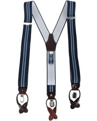 Profuomo - Ceinture Bretelles de Luxe Marine-Bleu Clair - Lyst