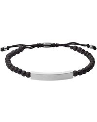 Fossil - Bracelets Bracelet Pierres de lave barrette acier - Lyst