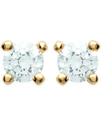 Brillaxis - Boucles oreilles Puces d'oreilles plaqué or 3 mm - Lyst