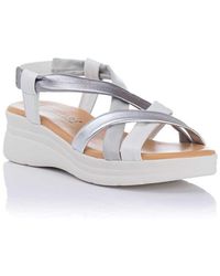 Pitillos - Sandales Compensées Sandale À Talon Compensé En Cuir - Lyst