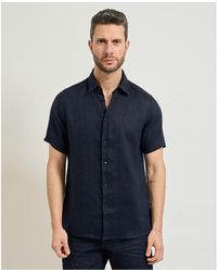 Sseinse - Chemise Chemise En Lin Homme À Manches Courtes - Lyst