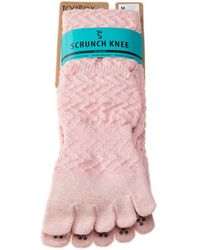 ToeSox Socken Socke Lang - Yoga - Scrunch Knee - Pink
