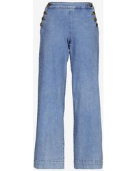 ONLY - Flared/Bootcut Onlmadison Hw Button Wide - Lyst