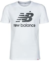New Balance T-shirt Korte Mouw Esse Stee Logo Tee - Wit
