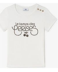 Le Temps Des Cerises - T-shirt T-shirt carole blanc imprimé - Lyst