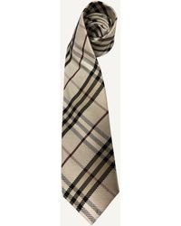 Cravate en soie à carreaux manston 70 mm Burberry pour homme en coloris Blanc Homme Cravates Cravates Burberry 