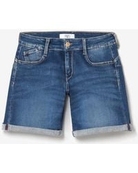 Le Temps Des Cerises - Short Short paola en jeans bleu - Lyst