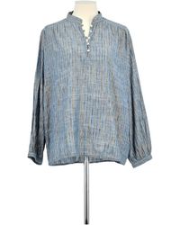 Des Petits Hauts - Blouses Blouse en coton bleue - Lyst