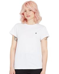 Volcom - T-shirt Camiseta de chica Stone Blanks Tee - White - Lyst
