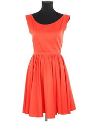 Tara Jarmon - Robe courte Robe en coton rouge - Lyst