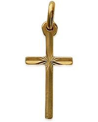 Brillaxis - Pendentifs Pendentif Croix Plaqué Or Effet Diamanté - Lyst