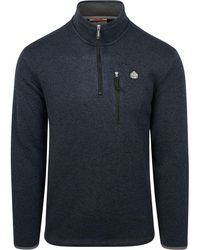Superdry - Polaire Half Zip Pullover Fleece Marineblå - Lyst