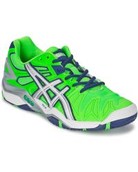 Asics Rubber Gel-resolution 5 Tennis Shoes (e300y) in Blue-Green-Silver  (Green) for Men - Lyst