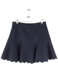 Manoush - Jupes Mini jupe en laine noire - Lyst