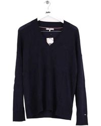Tommy Hilfiger - Pull Pull bleu marine - Lyst