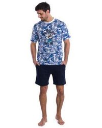 Achile - Pyjamas / Chemises de nuit Pyjama court en pur coton jersey ""PANAME"" - Lyst