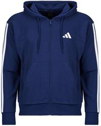 adidas - Trainingsjack Essentials 3-Stripes French Terry Full-Zip Hoodie - Lyst
