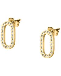 Cleor - Boucles oreilles Boucles d'oreilles en acier et cristal - Lyst