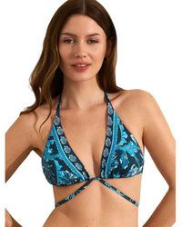 Selmark - Maillots de bain Haut maillot de bain triangle préformé ACANTHUS Mare - Lyst