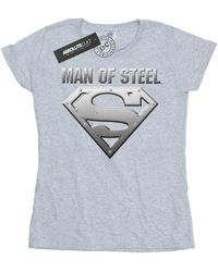 Dc Comics - T-shirt Superman Man Of Steel Shield - Lyst