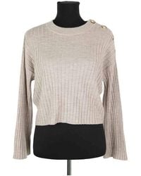 Sezane - Pull Top en laine beige - Lyst