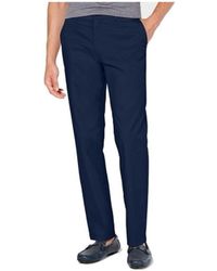 Alfani Men's Trousers Navy Size 36x32 Flat-front Chino Stretch Trousers - Blue