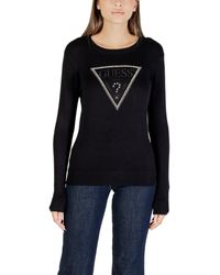 Guess - Pull LS CN KIARA TRIANGLE LOGO SWTR W5YR23 Z2NQ2 - Lyst