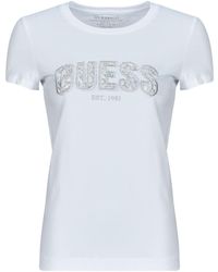 Guess - T-Shirt Logo Lace - Lyst