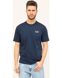 EA7 - T-shirt T-shirt à col rond Logo Series en coton - Lyst