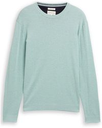 Tom Tailor - Pull Pull Col Rond Soft Greyish - Lyst