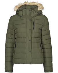 Superdry Donsjas Classic Faux Fur Fuji Jacket - Groen