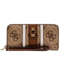 Guess - Portefeuille ERENIA SLG LARGE ZIP AROUND SWSO78 38146 - Lyst