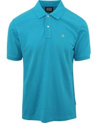 Scotch & Soda - T-shirt Polo Piqué Turquoise - Lyst