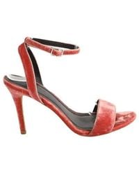 Sandro - Sandales à talon Talons en cuir roses - Lyst
