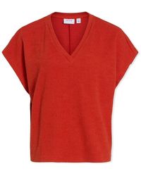 Vila - Blouses Top Amy - Aurora Red - Lyst