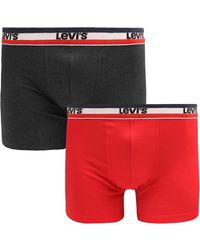 Levi's - Caleçons Boxer-shorts Brief Lot de 2 Rouge Gris - Lyst
