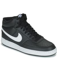 Nike Hoge Sneakers Court Vision Mid Next Nature - Zwart