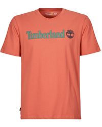 Timberland - T-shirt Linear Logo Short Sleeve Tee - Lyst