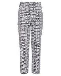 Ichi - Pantalon PANTALON IHKATE PRINT PA30 - TOTAL ECLIPSE IKAT AOP - L - Lyst