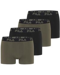 Fila - Boxers Lot De 4 Boxers Homme En Coton Uni - Lyst